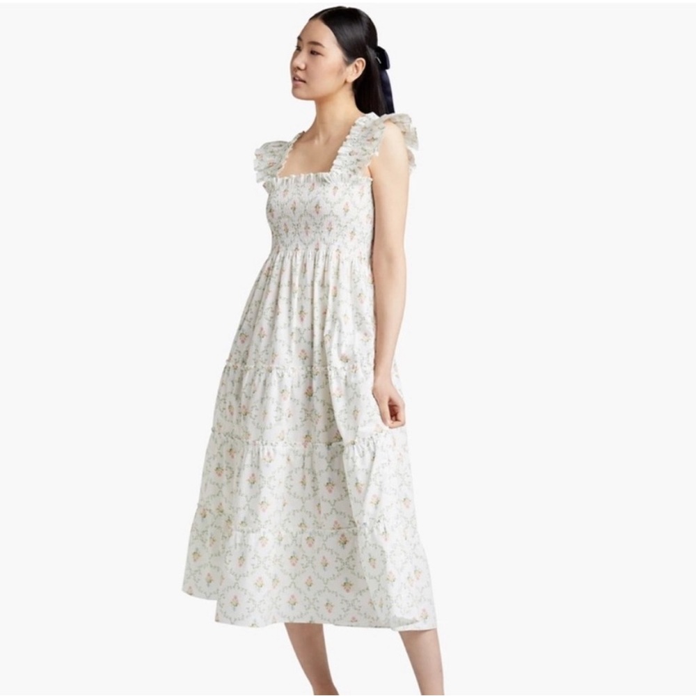 Hill House Nap Dress Pastel Trellis Small